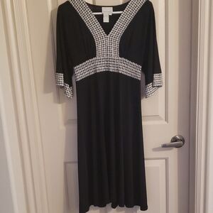 Elegant Black and White Women's Dress